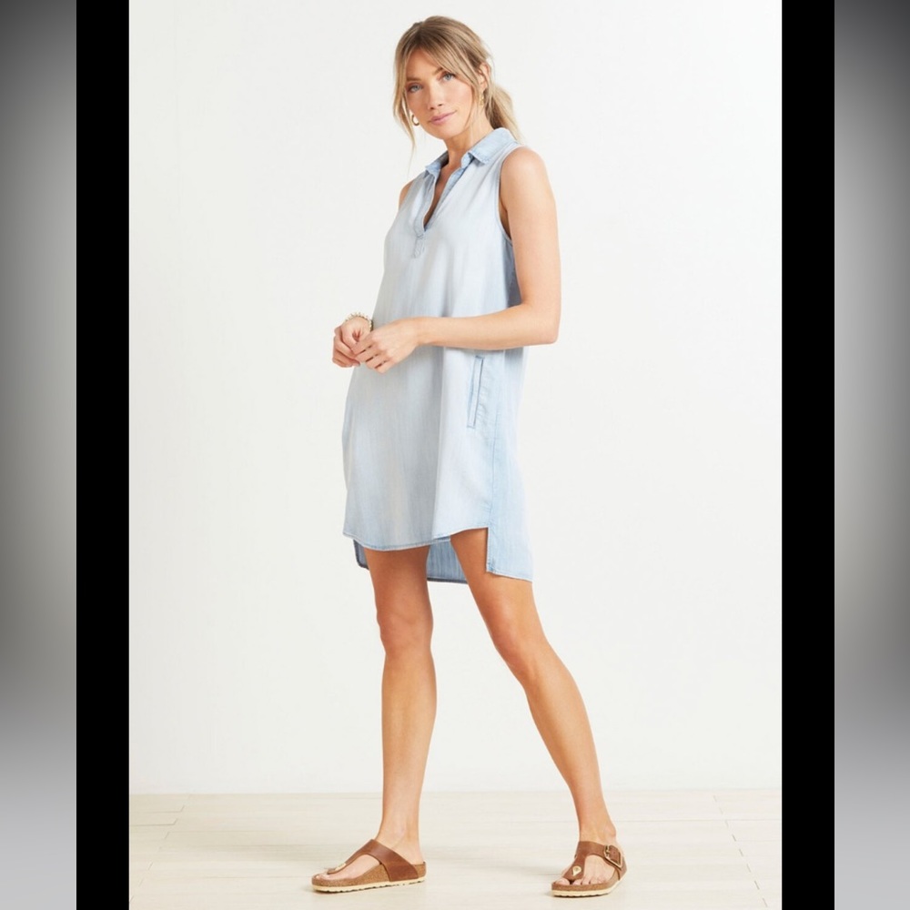 CLOTH & STONE Soft Denim Sleeveless A Line Dress XS
